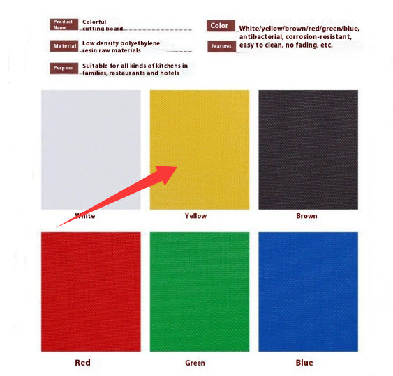 PE Mildew-proof And Tasteless Color Chopping Board Sushi Plastic Cutting Board