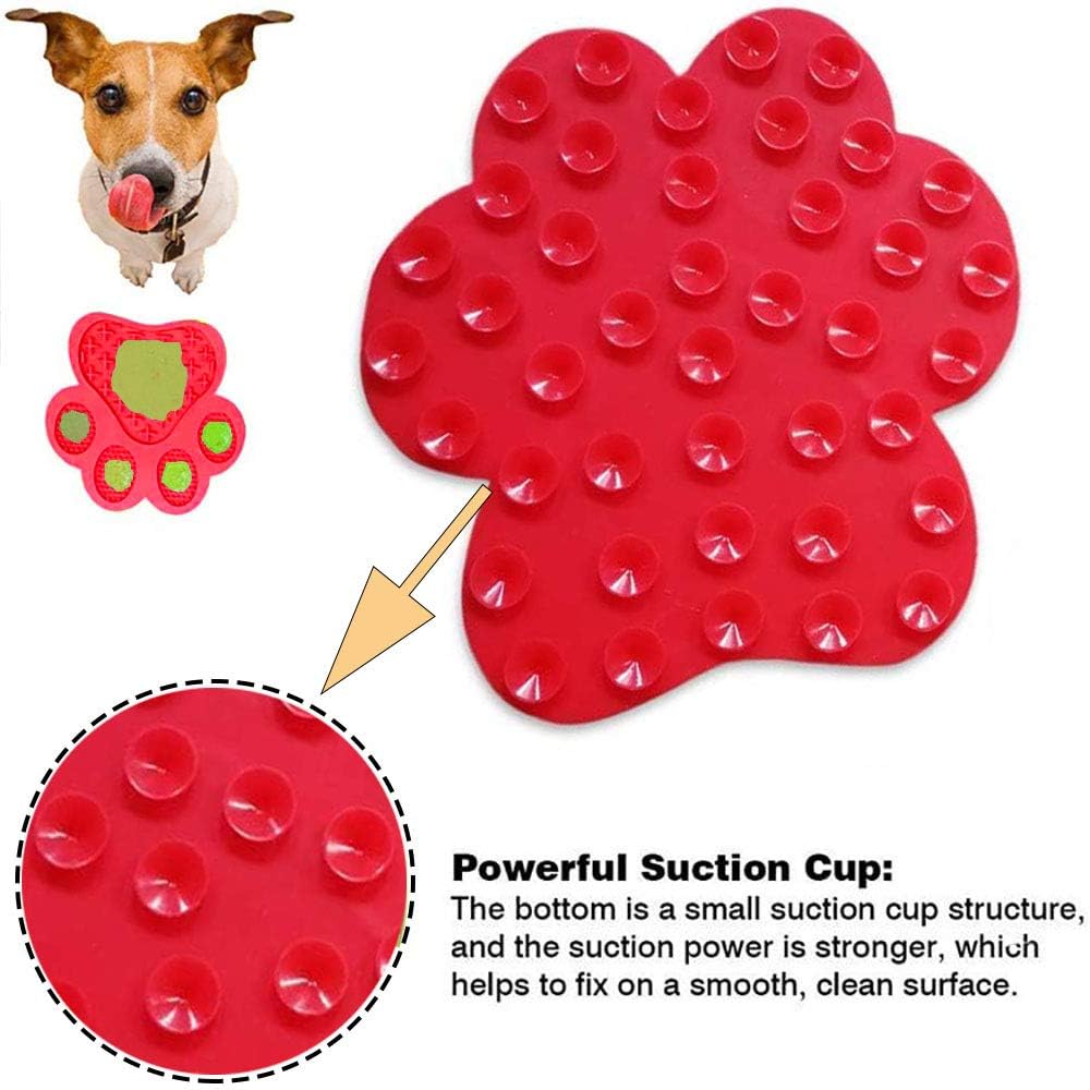 Tapis à lécher pour chien pour l'anxiété, distributeur lent de beurre de cacahuète, gamelles pour chien, tapis à lécher pour chien avec forte aspiration murale pour le bain, le toilettage et le dressage des animaux de compagnie