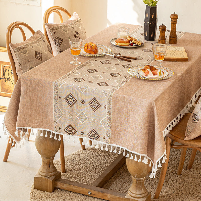 Cotton And Linen New Chinese Tea Table Cloth Cover Cloth Table Cloth Feeling Fabric