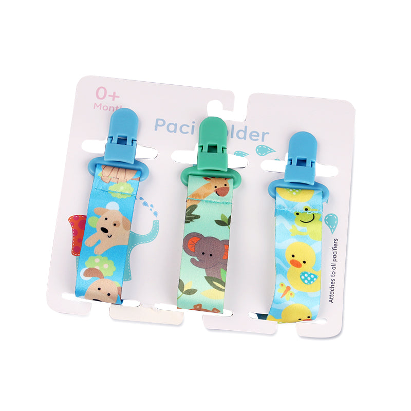Cartoon Pattern Combination Three Packs Of Baby Pacifier Teether To Prevent Falling