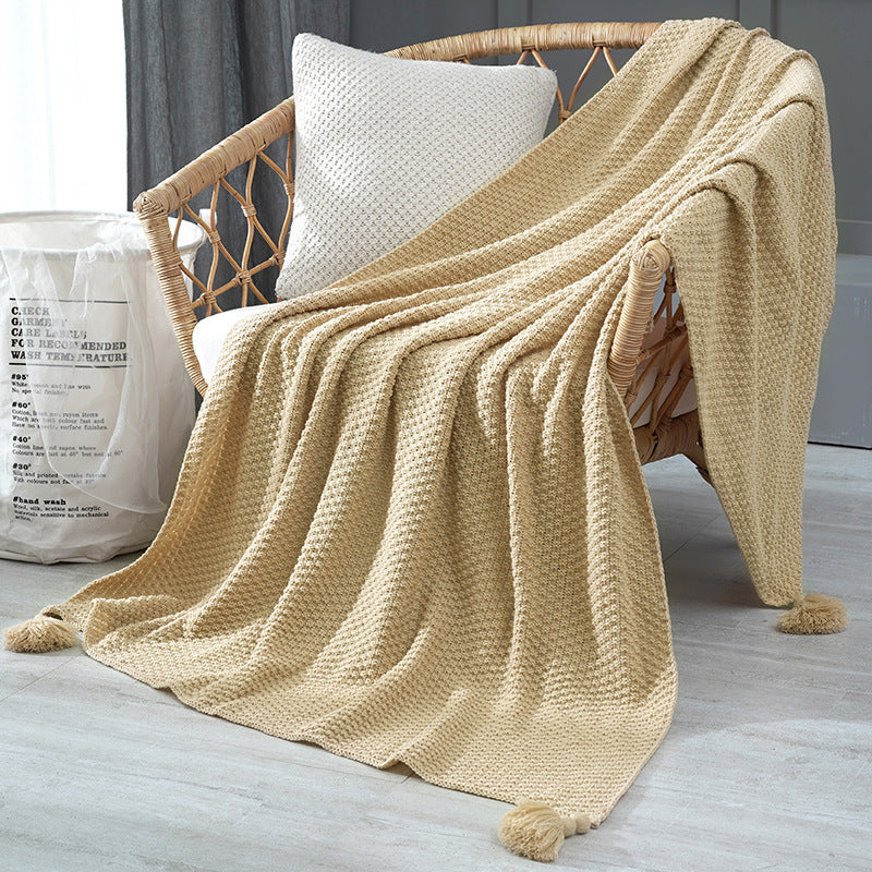 Household Fashionable Knitted Sofa Blanket