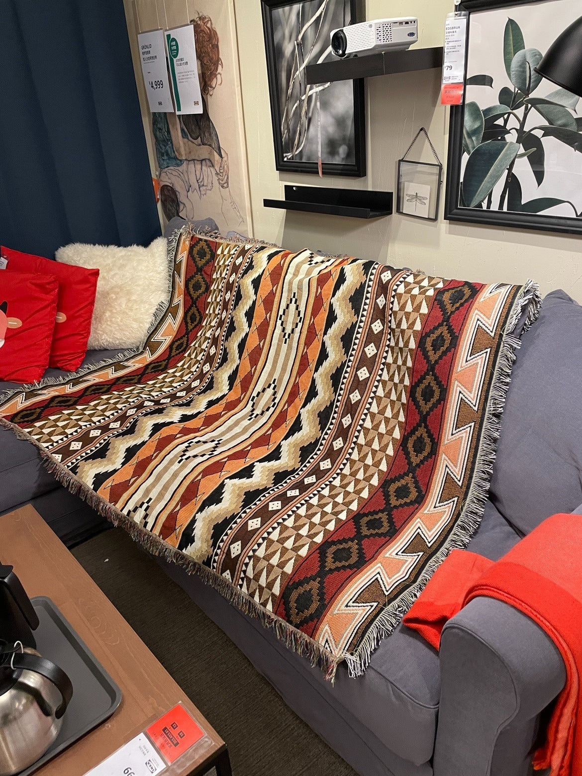 Kashgar Style Bohemian Blanket Ethnic Style Fabric Blanket