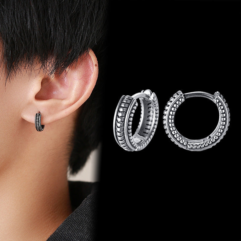 Titanium Steel Earrings Retro Men