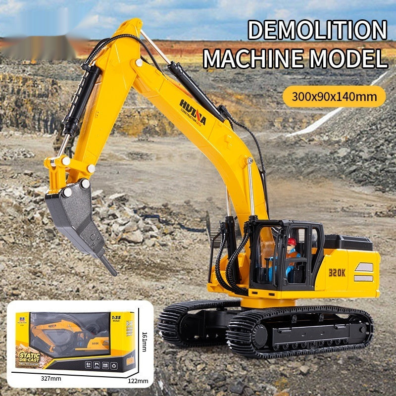 Static Self-unloading Excavator Simulation Construction Vehicle Toy