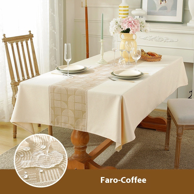 Light Luxury Waterproof And Oil Resistant Dining Table Cloth Thickened