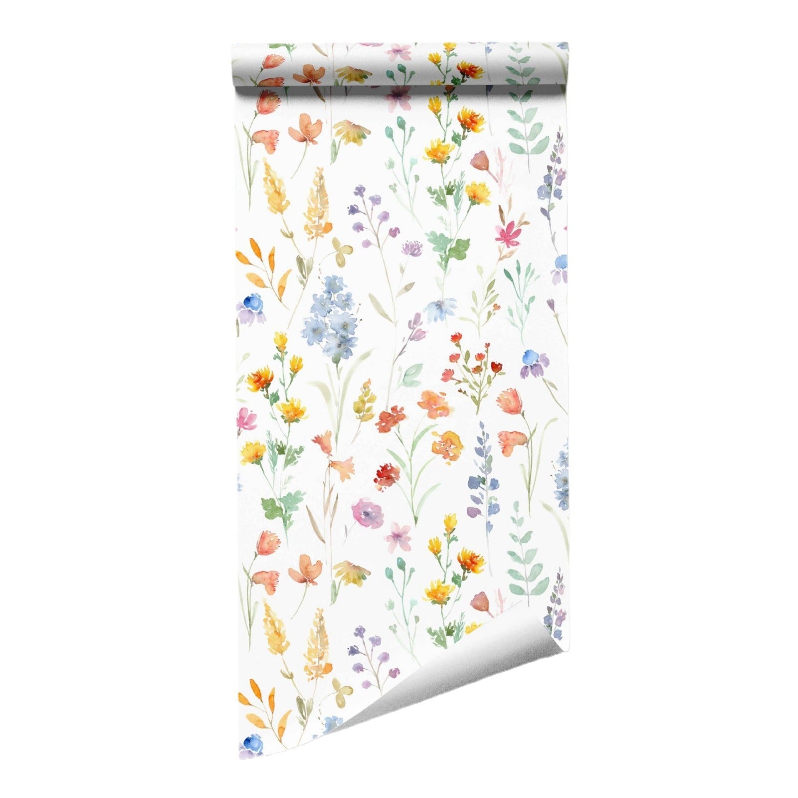 Children's Watercolor Wild Flower Decorative Wallpaper