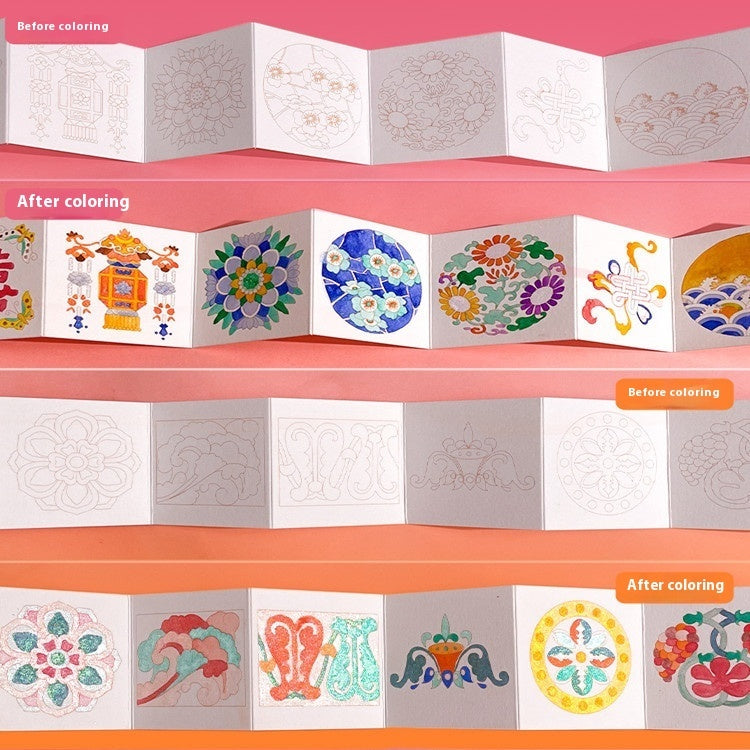 Doudou Book Chinese Style Coloring Decompression Small Picture Book