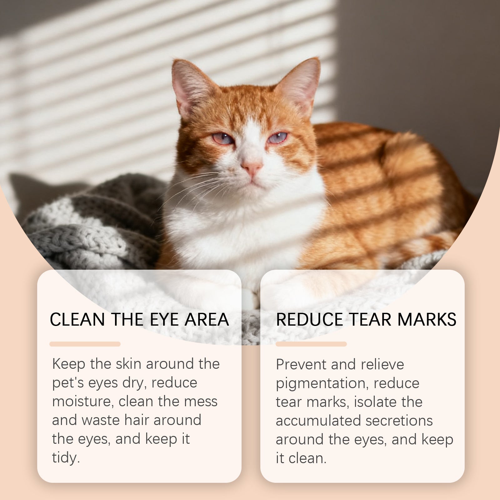 Mild Cleansing Pet Eye Care Cream For Beautifying And Cleaning Tear Stains On Cats And Dogs