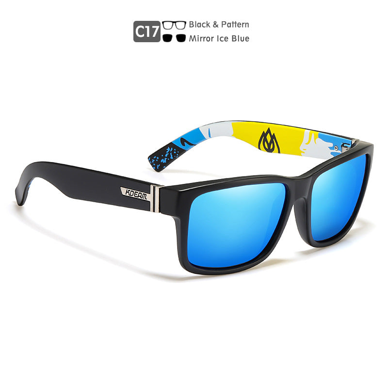 Square Polarized Outdoor Sports Colorful Sunglasses