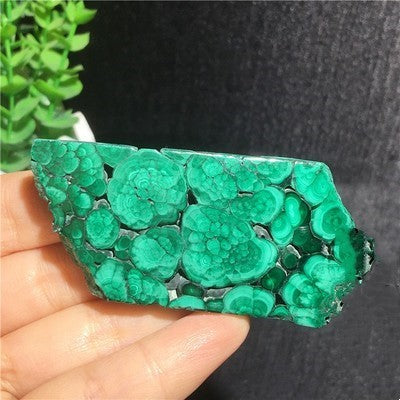 Natural Malachite Green Grinding Slice Mineral Specimen Ornamental Stone