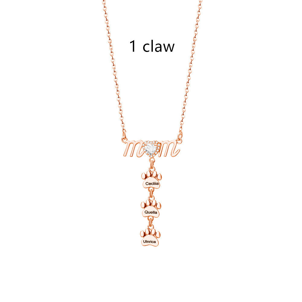 Mom Heart Diamond Necklace Mother's Day
