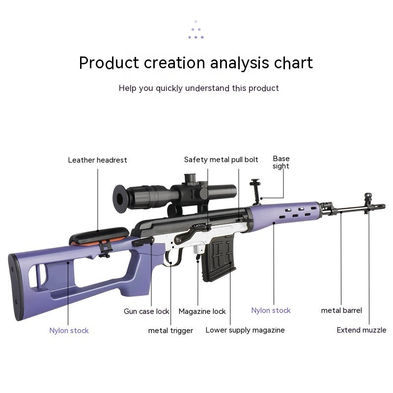Boy's Large Synthetic Resin Sniper Toy Model Gun