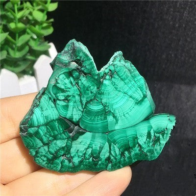 Natural Malachite Green Grinding Slice Mineral Specimen Ornamental Stone