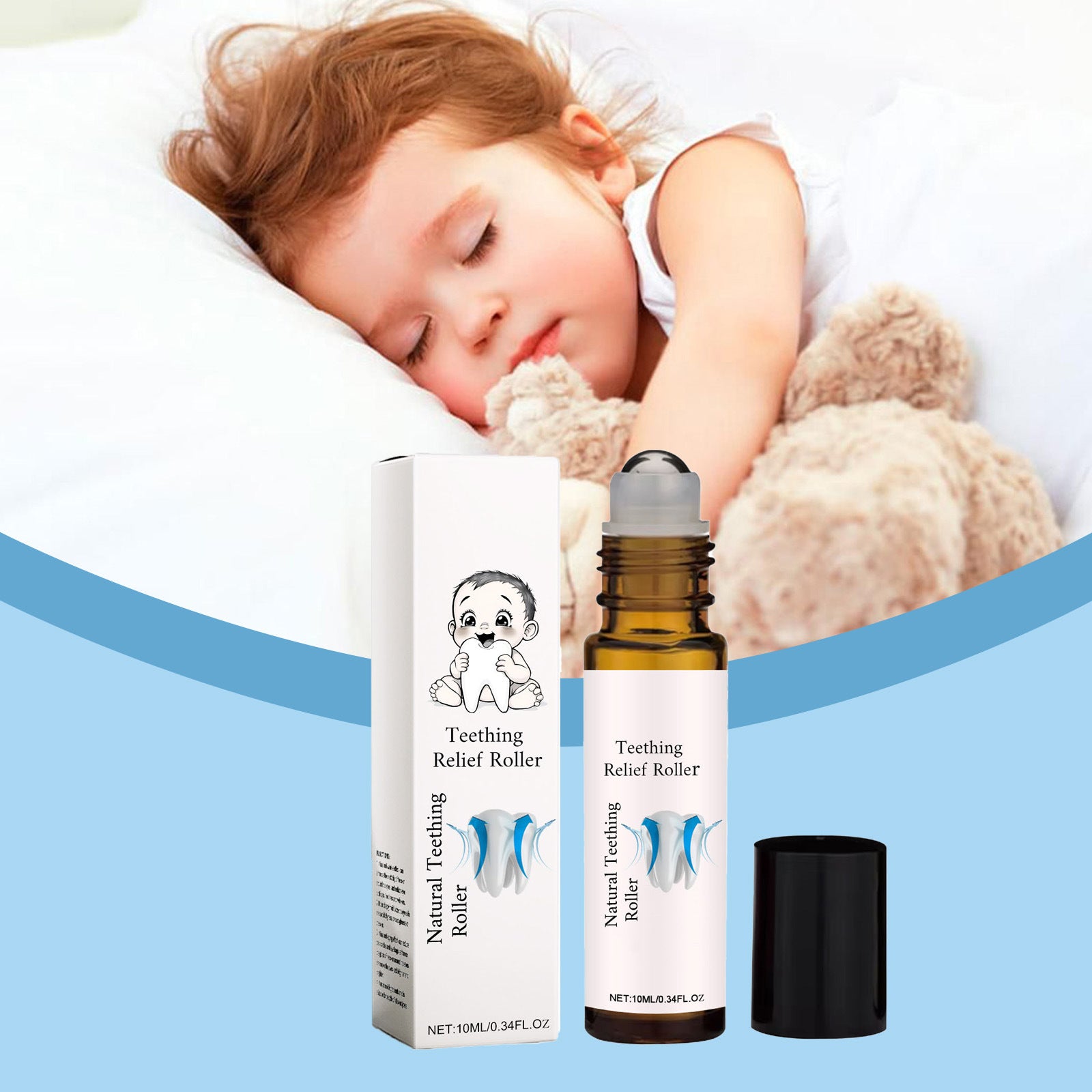Roller Soothing Moisturizing Soft Baby Skin Roller Teething Essential Oil