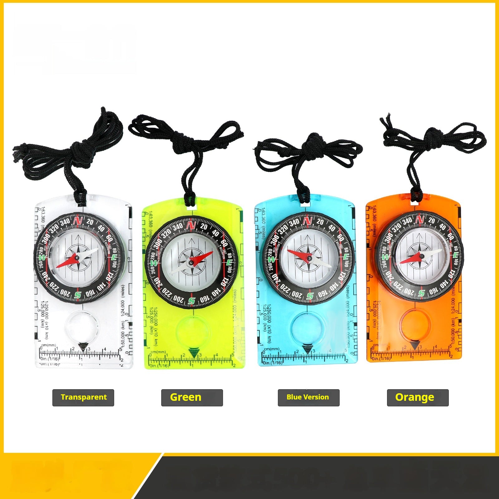 Outdoor Multifunctional Compass Compass Acrylic