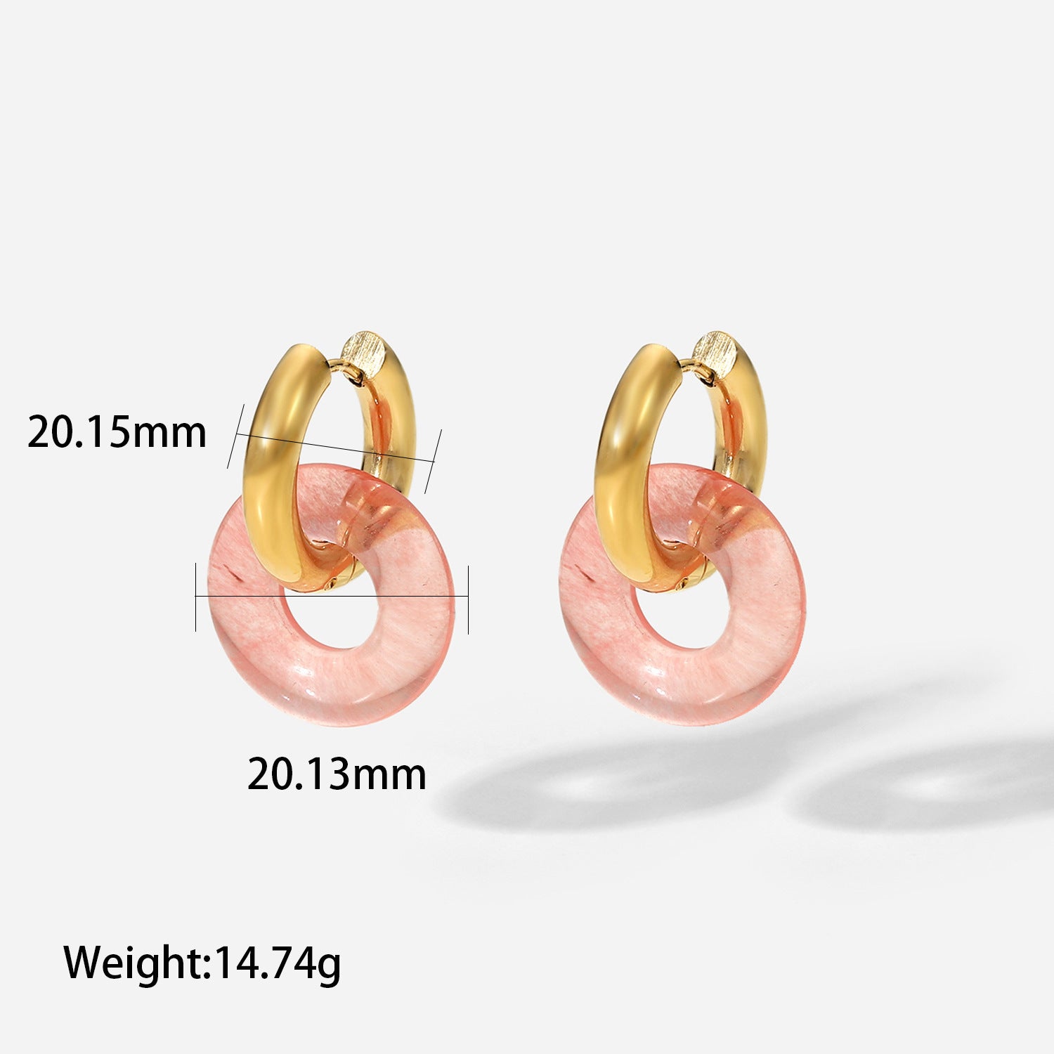 Fashion Retro Natural Stone Ring Earrings For Women