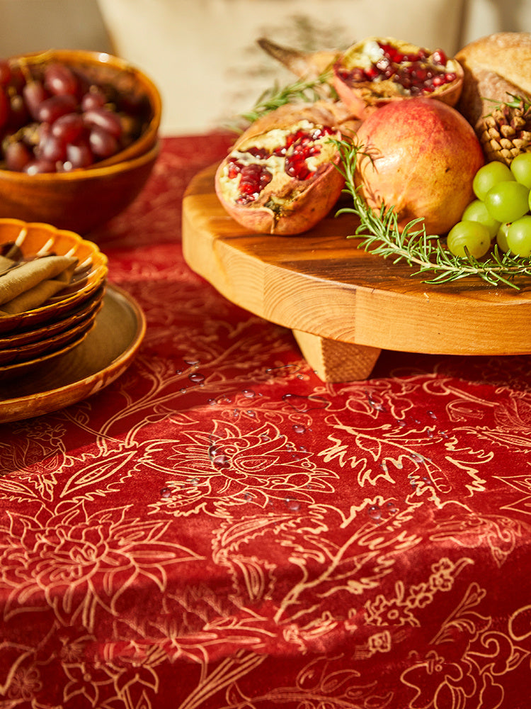Rectangular Embroidered Atmosphere Waterproof Tablecloth
