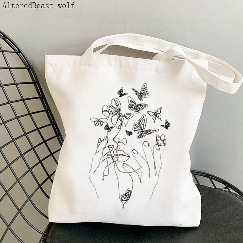 Zipper Polyester Cotton Canvas Shopping Tote Bag