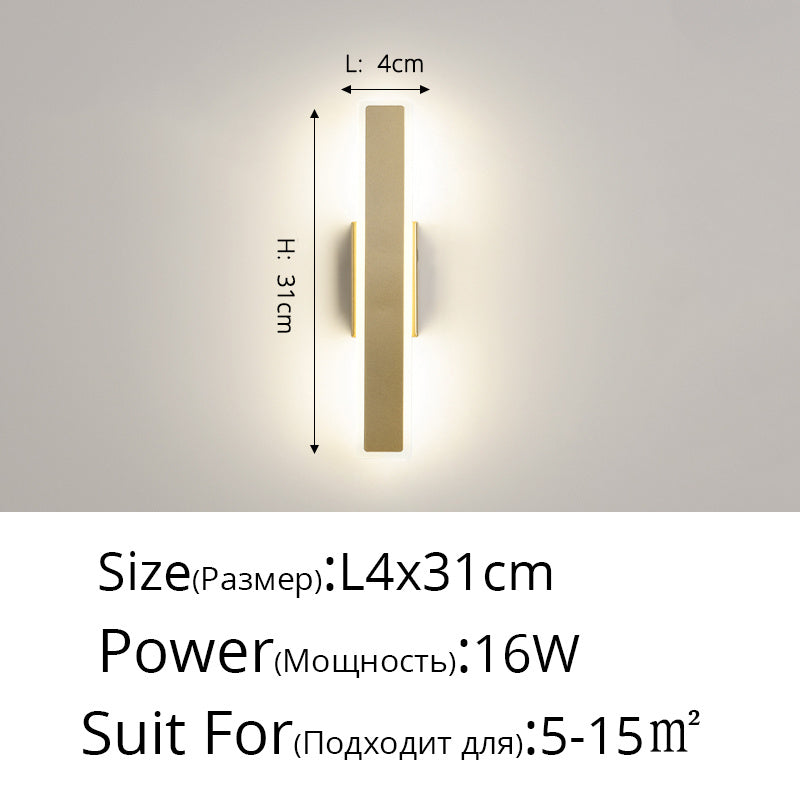 Modern Minimalist Bedroom Double Head Wall Lamp