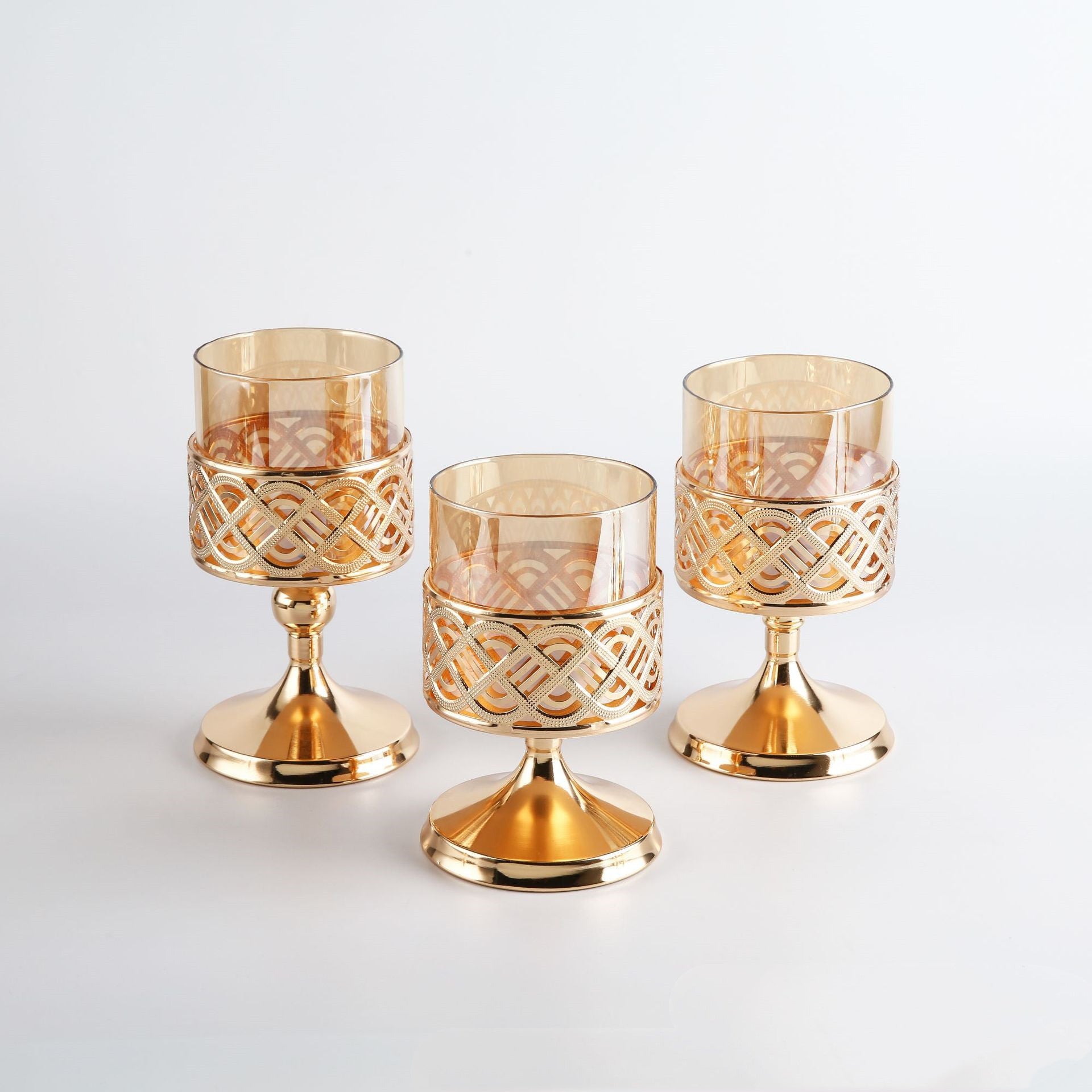 Bougeoir décoratif en verre pour table