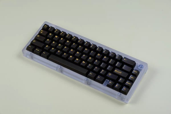 Clavier mécanique à touches noires et dorées
