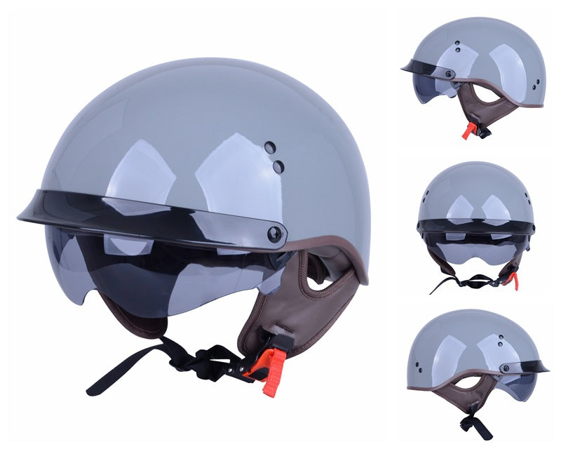 Retro Motorcycle Four-season Men's Harley Riding Helmet