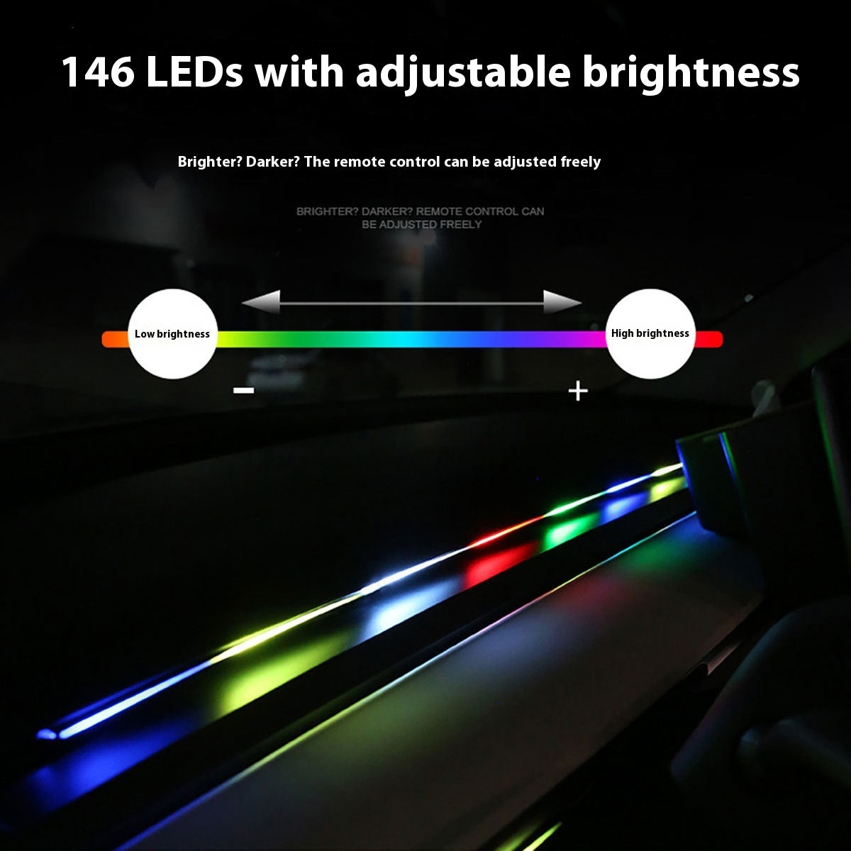Magic Color Car Interior Central Control Ambience Light Modification