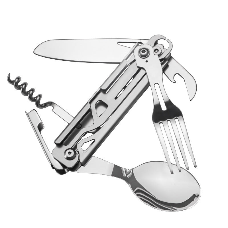 Outdoor Combination Tableware Stainless Steel Disassembly Knife And Fork Set