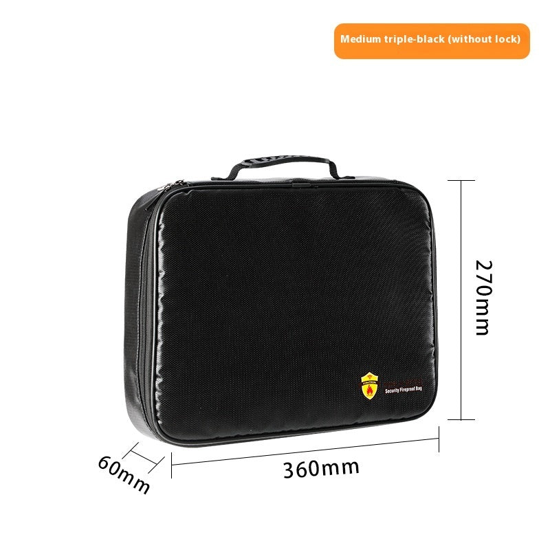 Fireproof Certificate Household Information File Bag Storage Box