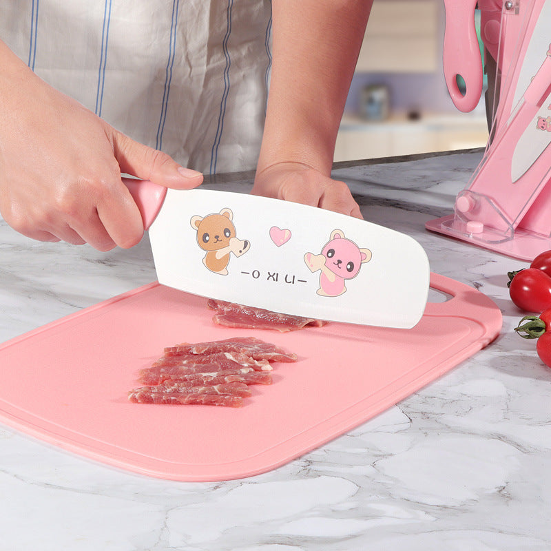 Household Kitchen Knife Fruit Chopping Board Combination Set