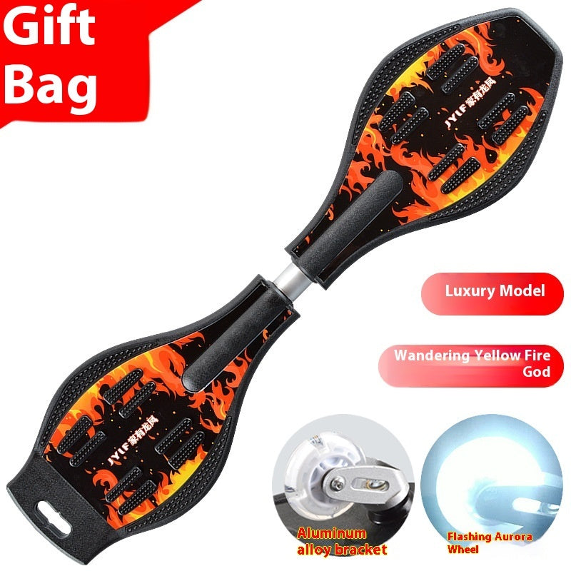 Children's Two-wheel Flash Swing Scooter