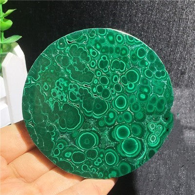 Natural Malachite Green Grinding Slice Mineral Specimen Ornamental Stone
