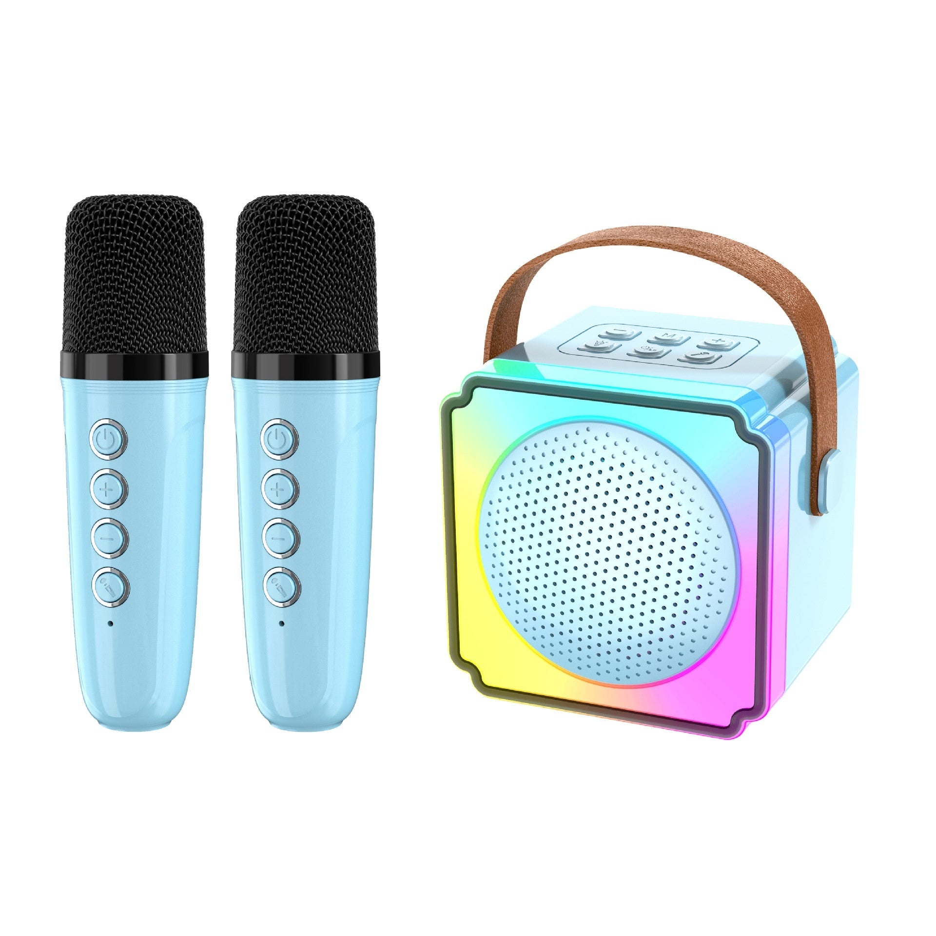 Double Microphone Household Outdoor Karaoke Microphone Speaker