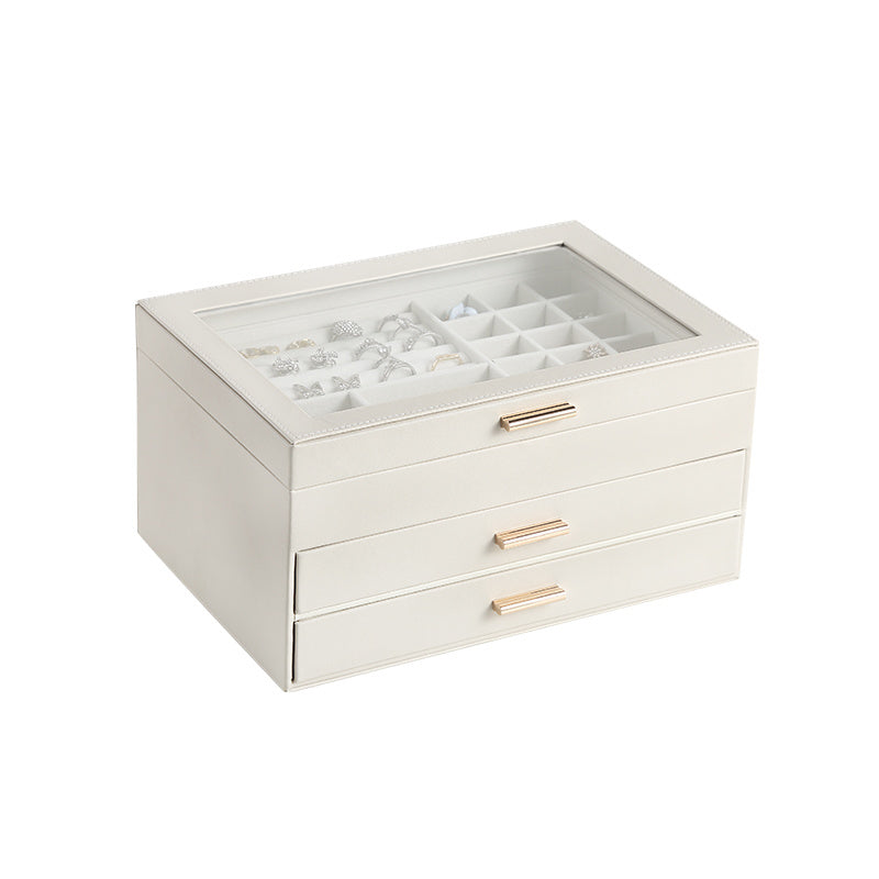 Multilayer Drawer Type Jewelry Transparent Storage Box