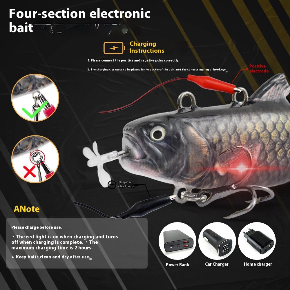 4-Section Iron Link Propeller Automatic Swimming Electronic Bait