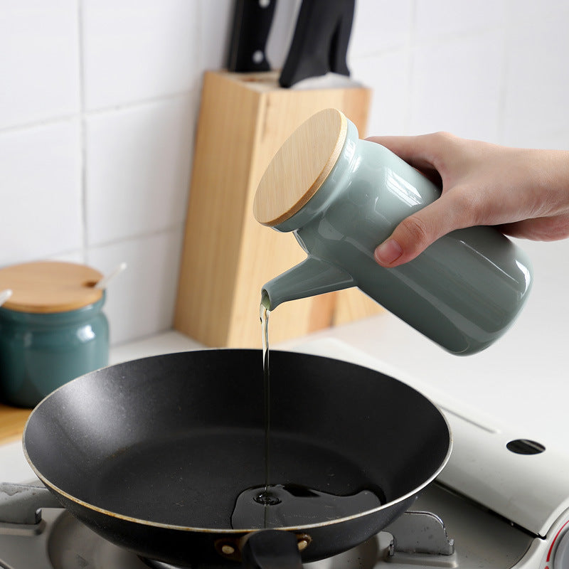 Bouteille d'assaisonnement en céramique style nordique INS