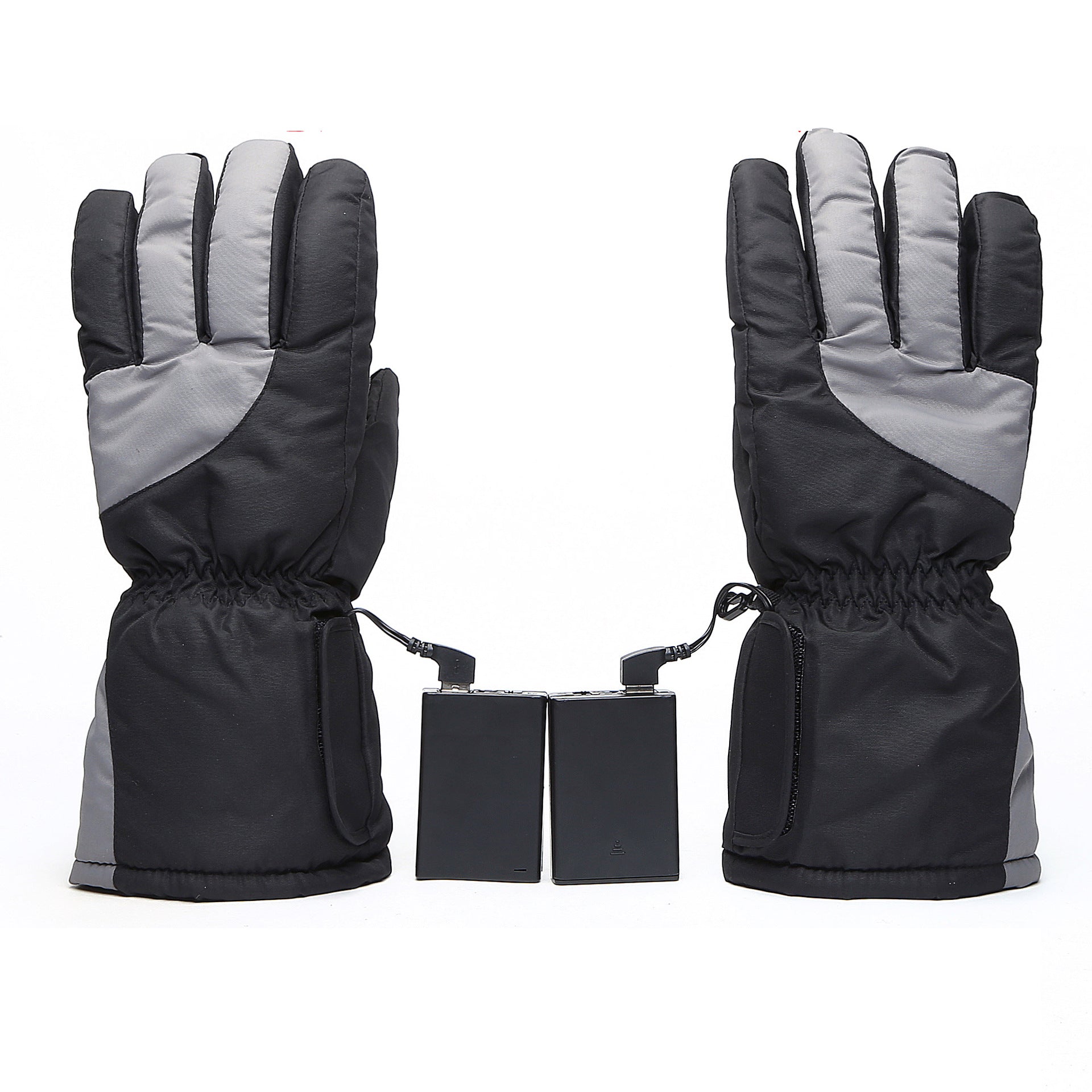 Usb electric five-finger ski gloves