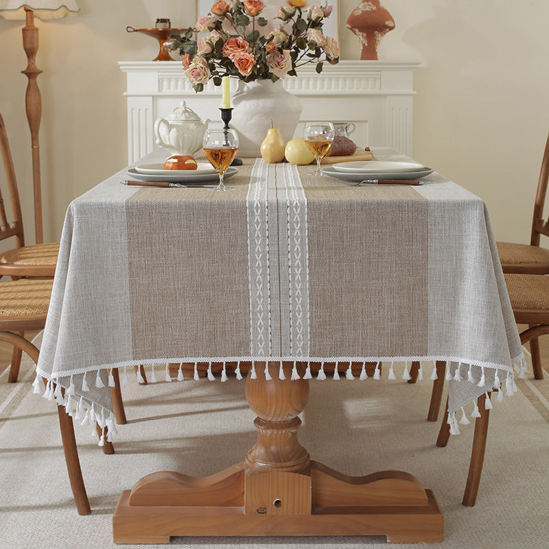 Waterproof Tablecloth Household Cotton And Linen Simplicity