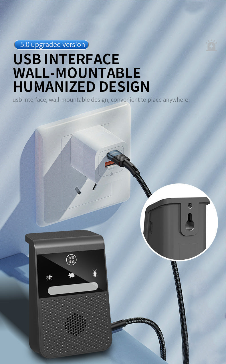 USB Home Multi-function Intelligent Frequency Conversion Electronic Cat Mute Ultrasonic Mouse Expeller