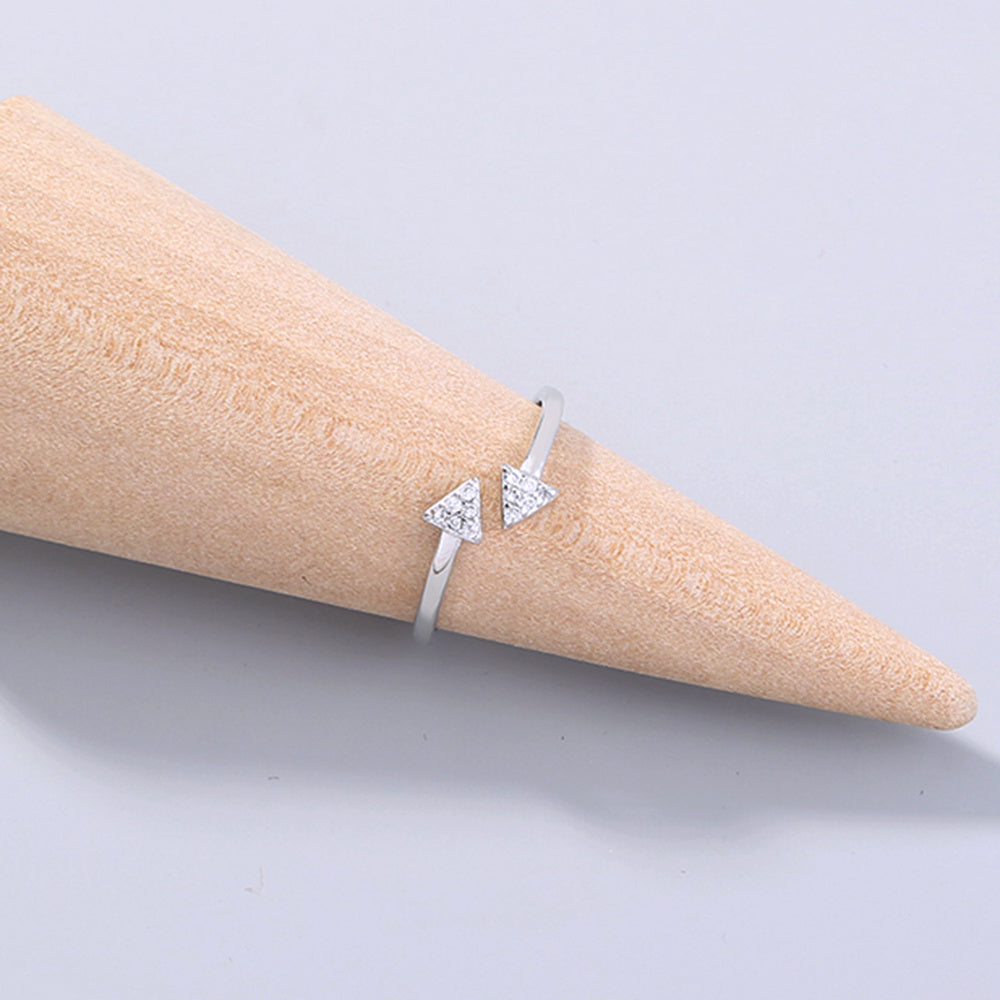 Triangle Sparkly Zircon Adjustable Ring