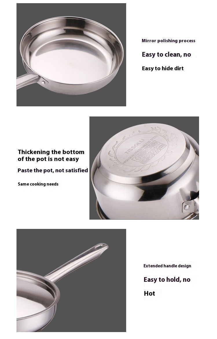 Stainless Steel Pot Set With Double Bottom
