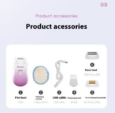 Komei Hair Removal Device KM-908B Full Body Hair Removal Lady