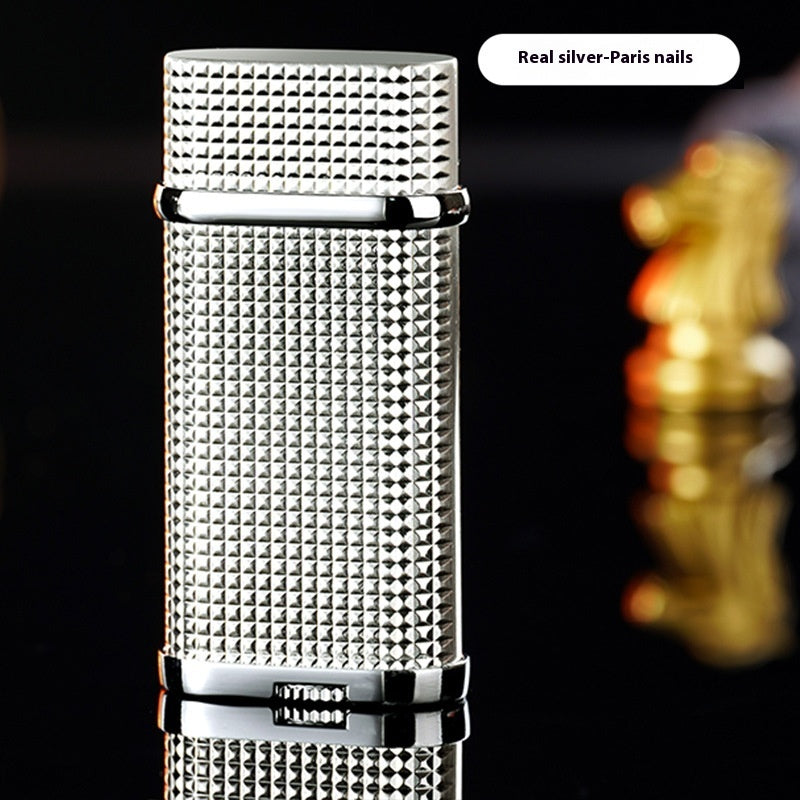 New Grinding Wheel Oblique Fire High-grade Electroplating Resin Craft Retro Men's Gift Open Flame Gas Lighters