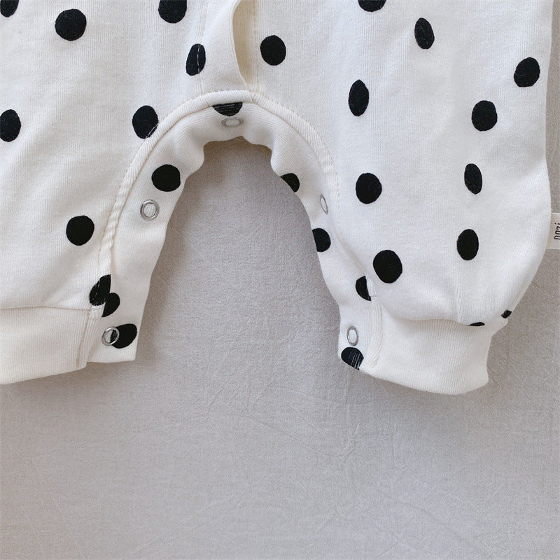 Polka Dot Climbing Suit Baby One-piece Long Sleeve