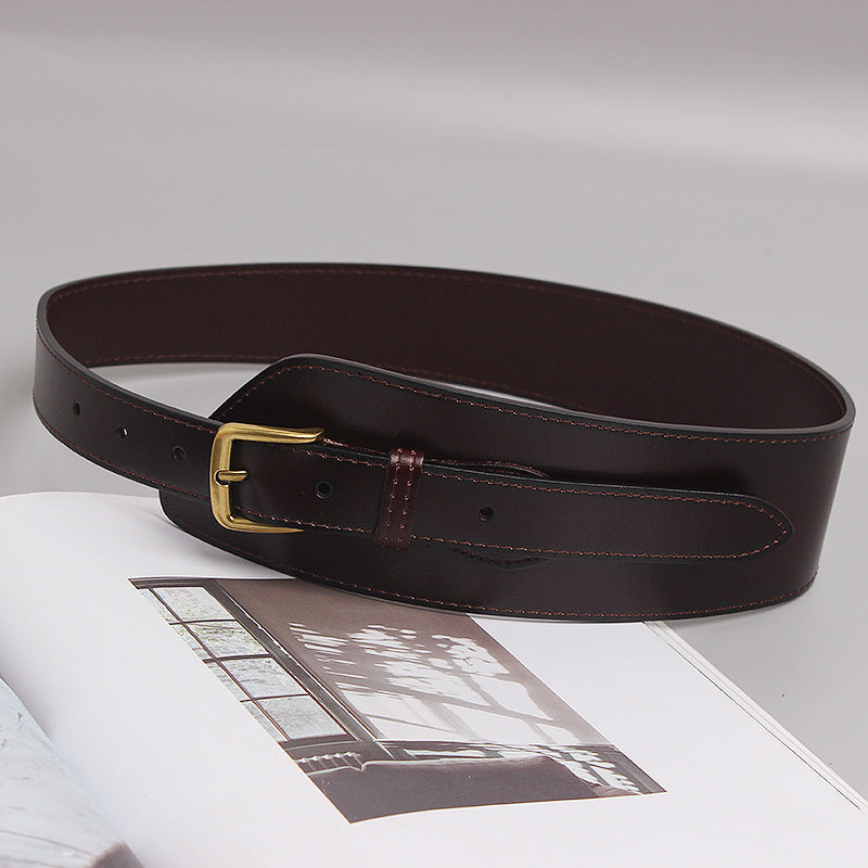 Ceinture de mode en cuir irrégulier pour femmes, assortie à toutes les tenues