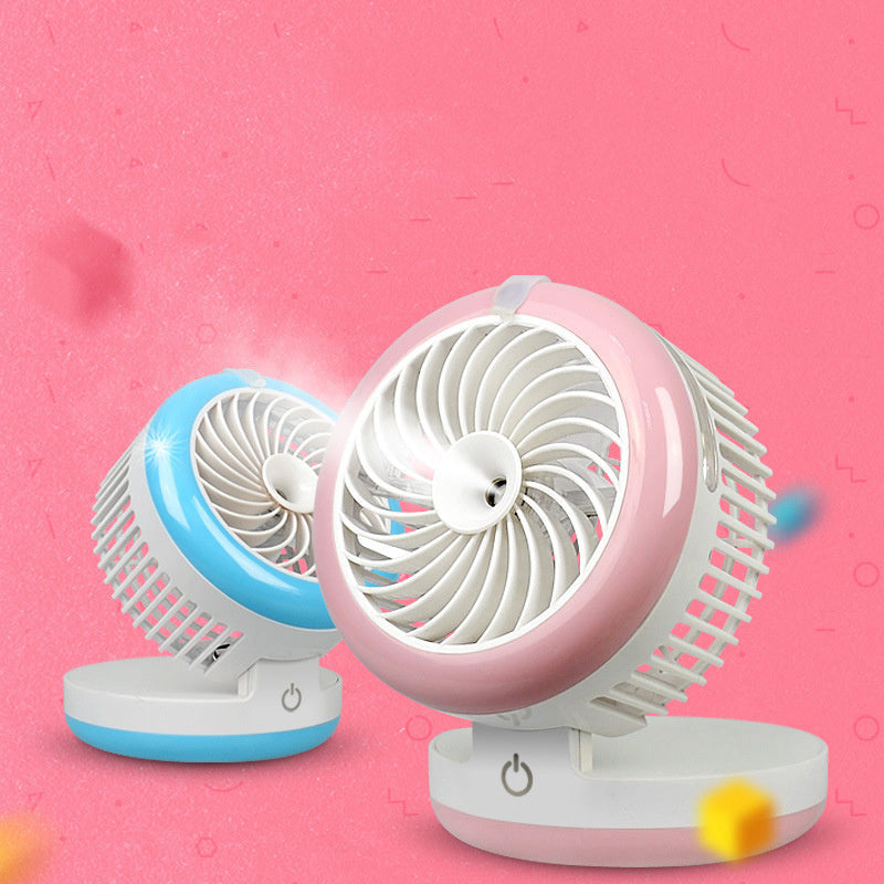 Small Portable Mini Humidification Spray Refrigeration USB Rechargeable Fan