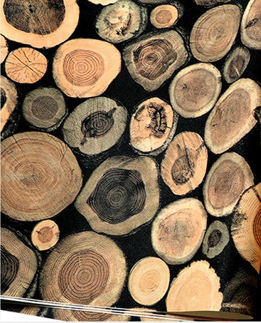 Wood Stump Thickened PVC Wallpaper