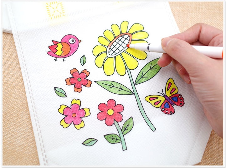 Non-woven Children's Hand-painting And Coloring Graffiti Bag