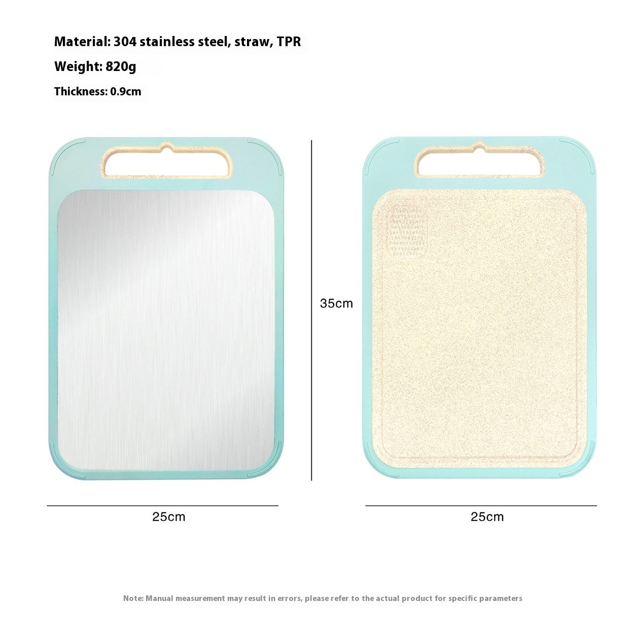 304 Stainless Steel Cutting Board Double-sided Available