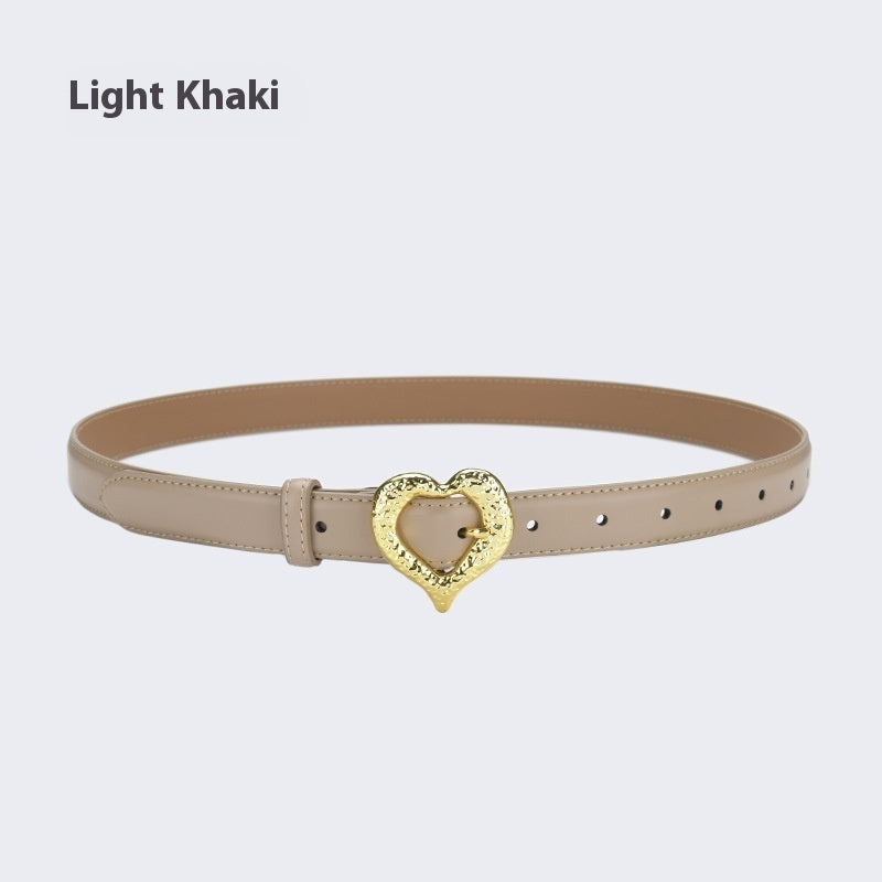 Ceinture en cuir d'amour personnalisée pour femme, à la mode et décorative